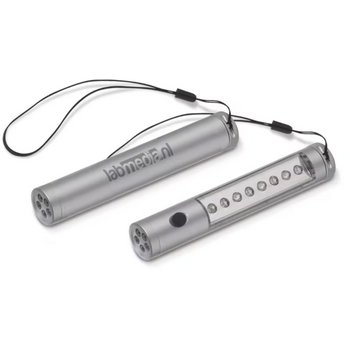 Zaklamp aluminium magneet zilver