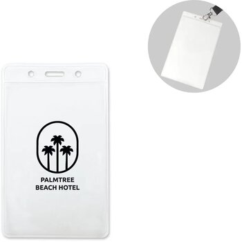 Badgehouder verticaal transparant