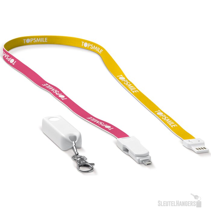 Keycord en oplaadkabel 3-in-1 custom-made Full colour