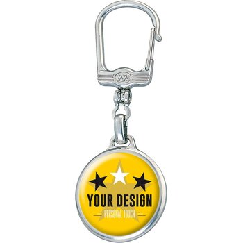 Sleutelhanger metaal 2 zijdig zilvermat Sleutelhanger metaal 2 zijdig zilvermat