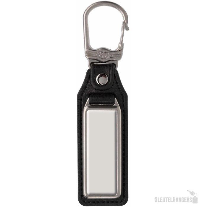 Sleutelhanger metaal zwart / zilvermat