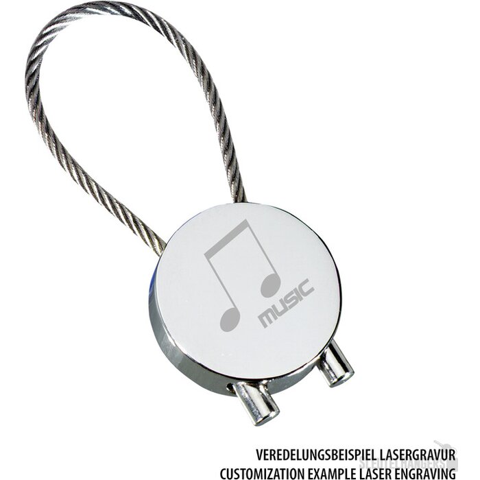 Sleutelhanger Cable zilver