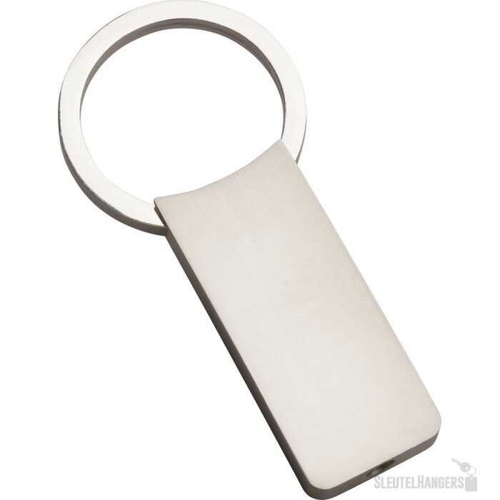 Sleutelhanger Classic Large in de kleur zilver