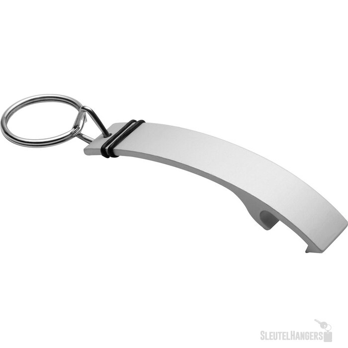 Sleutelhanger met flesopener Cathargo mat zilver, zilver