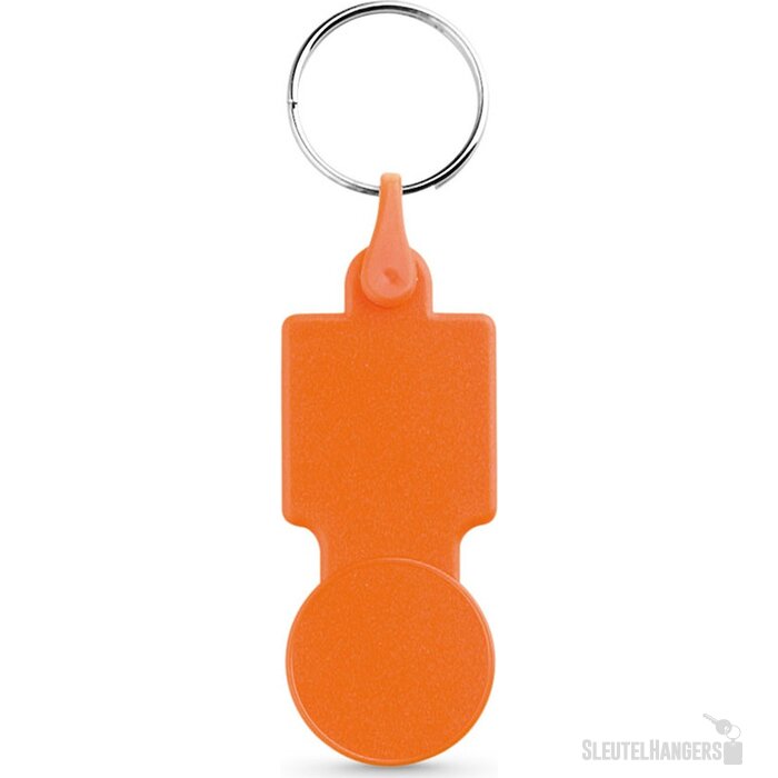 Sullivan  Muntvormige Sleutelhanger Voor Winkelwagen Oranje
