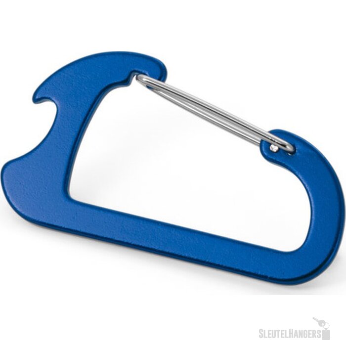 Karabijnhaak met flessenopener Kobaltblauw
