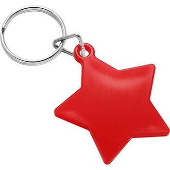 Sleutelhanger ster rood Sleutelhanger ster rood