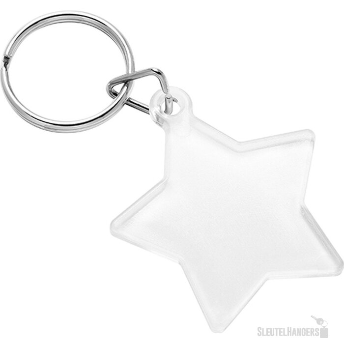 Sleutelhanger ster transparant