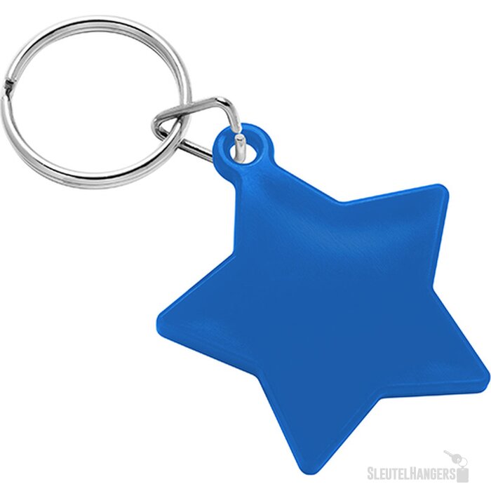 Sleutelhanger ster blauw