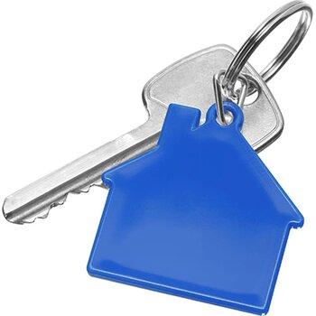 Sleutelhanger huis blauw Sleutelhanger huis blauw