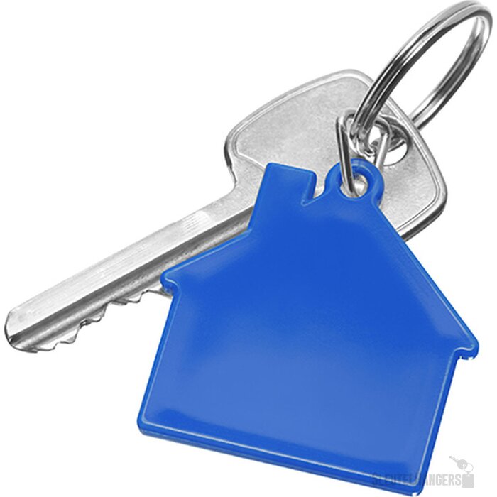 Sleutelhanger huis blauw