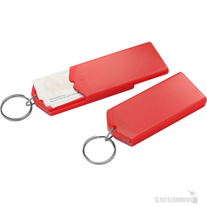 Sleutelhanger safebox pleister rood