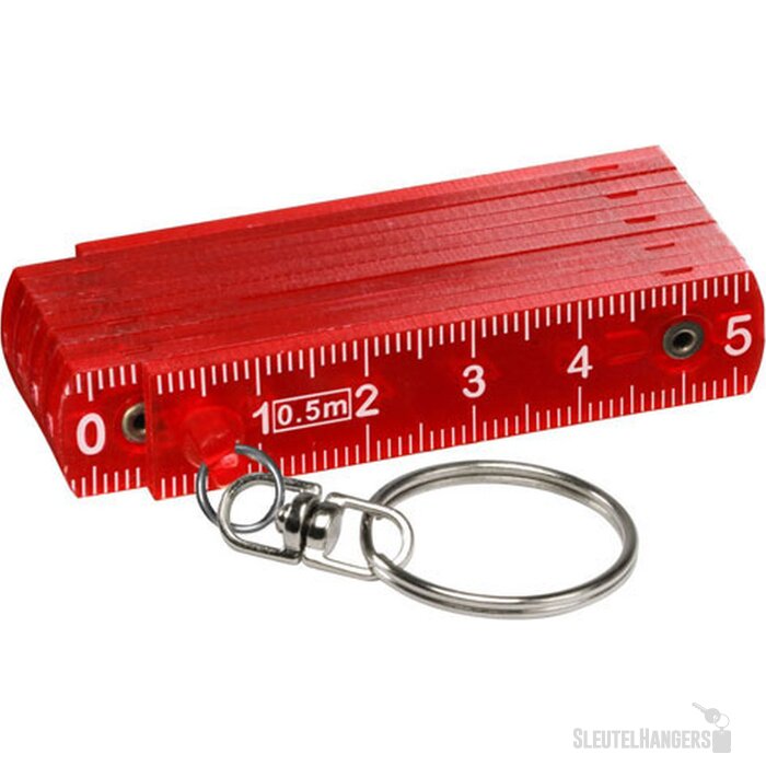 Sleutelhanger duimstok mini rood