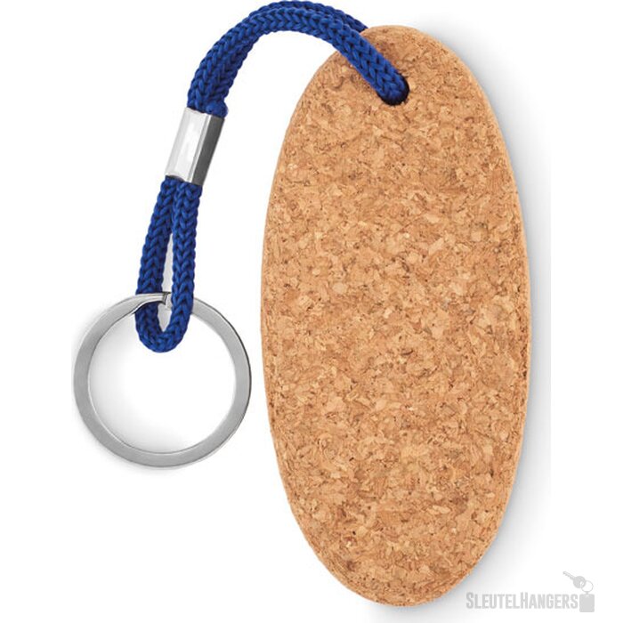 Drijvende sleutelhanger van kurk Kobaltblauw