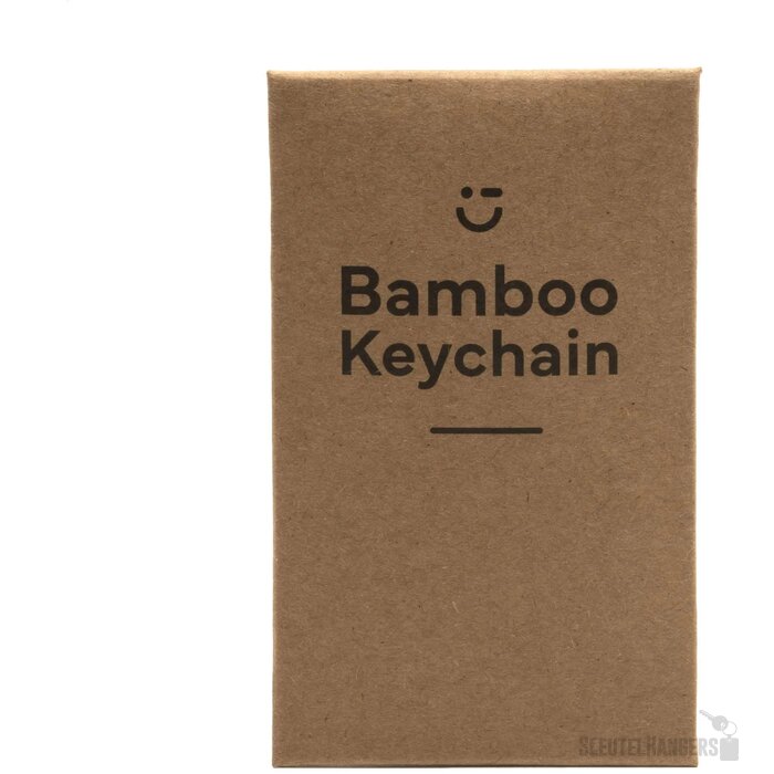 Rechthoekige Sleutelhanger Met Houten Inlay