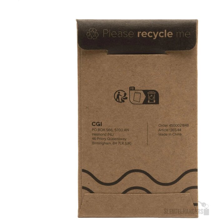 Rechthoekige Sleutelhanger Met Houten Inlay