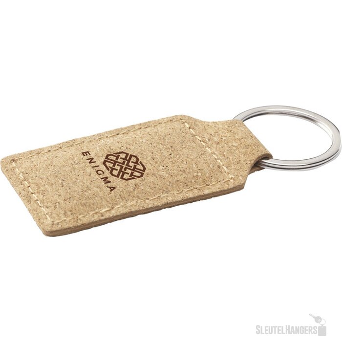 Milieuvriendelijke Sleutelhanger Van Kurk Bruin