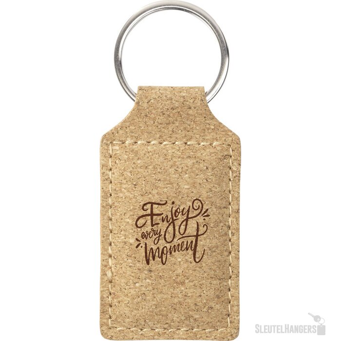 Milieuvriendelijke Sleutelhanger Van Kurk Bruin