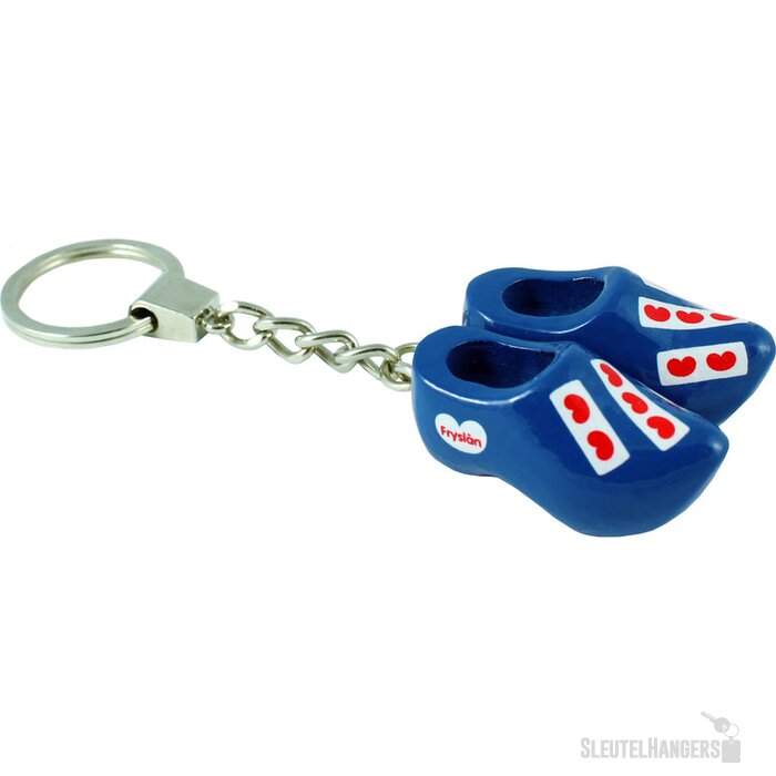 Keychain 2 shoes, blue Frisian flag