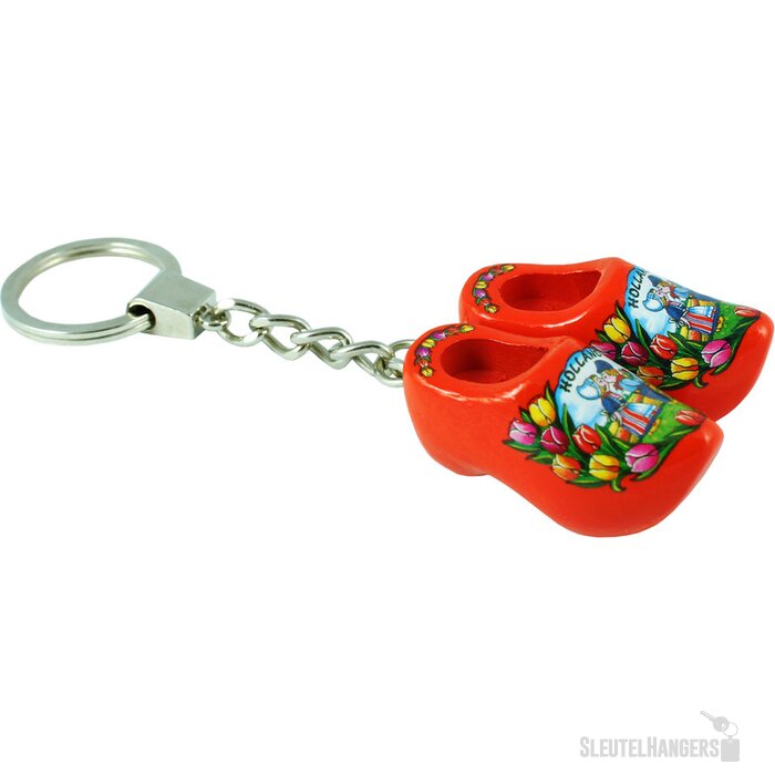 Keychain 2 shoes, orange kissing couple