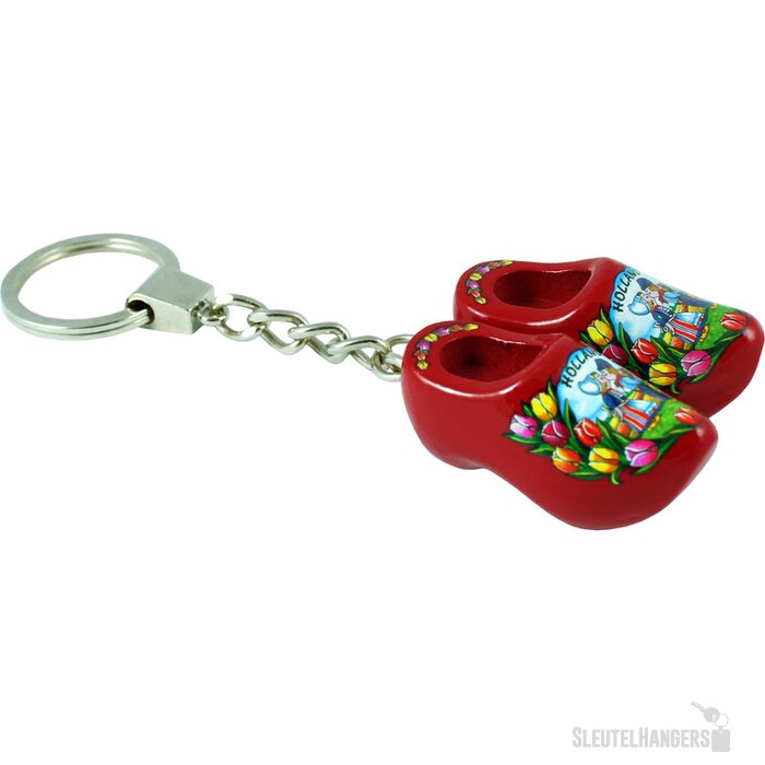 Keychain 2 shoes, red kissing couple