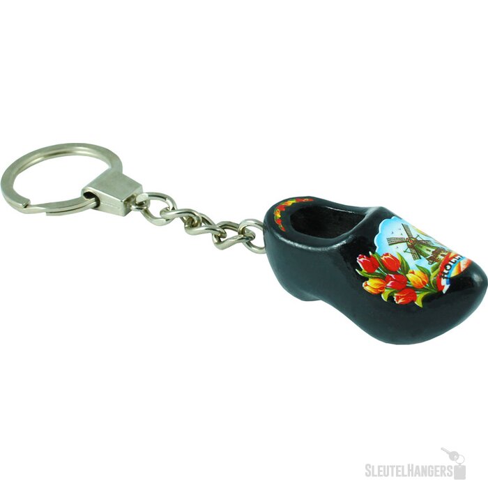 Keychain 1 shoe 4 cm, black tulip