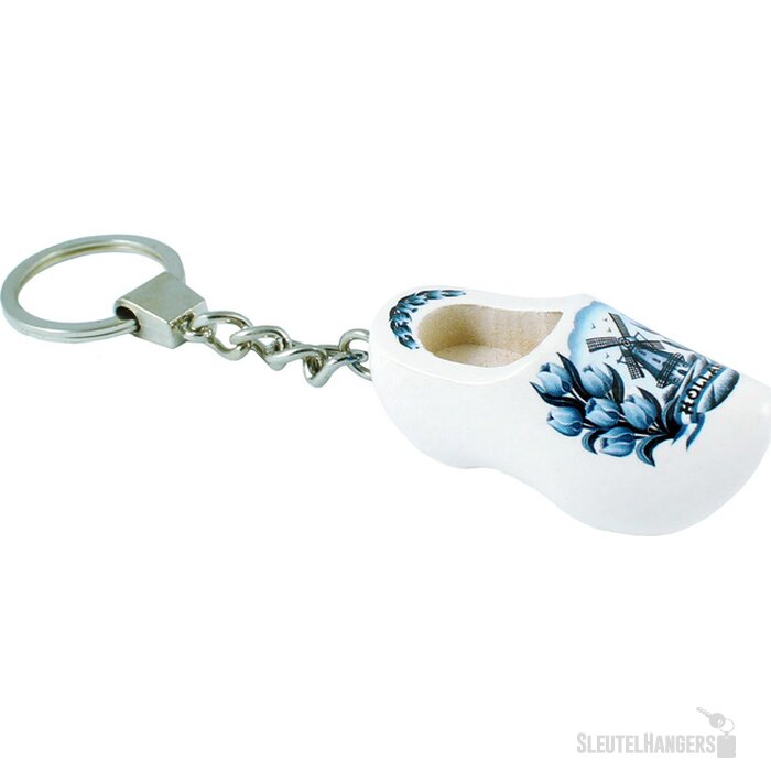 Keychain 1 shoe 5 cm, delft blue tulip