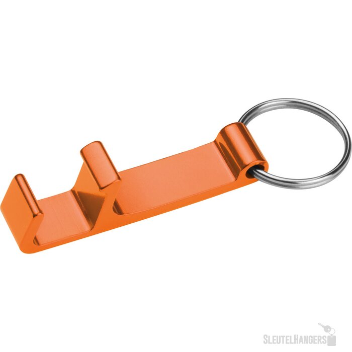 Sleutelhanger met flesopener oranje