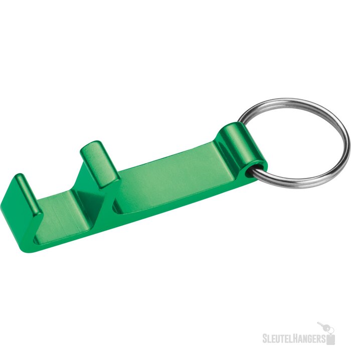 Sleutelhanger met flesopener groen