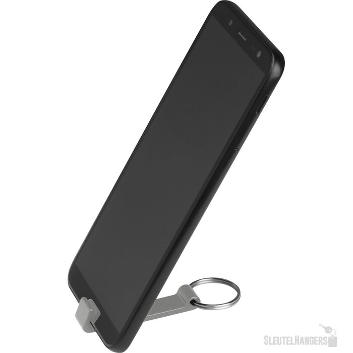 Sleutelhanger met flesopener grijs silvergrey zilvergrijs