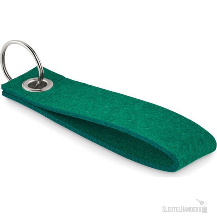 Rpet vilten sleutelhanger Groen