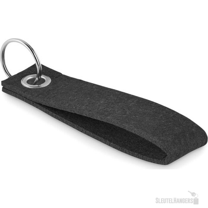 Rpet vilten sleutelhanger Zwart