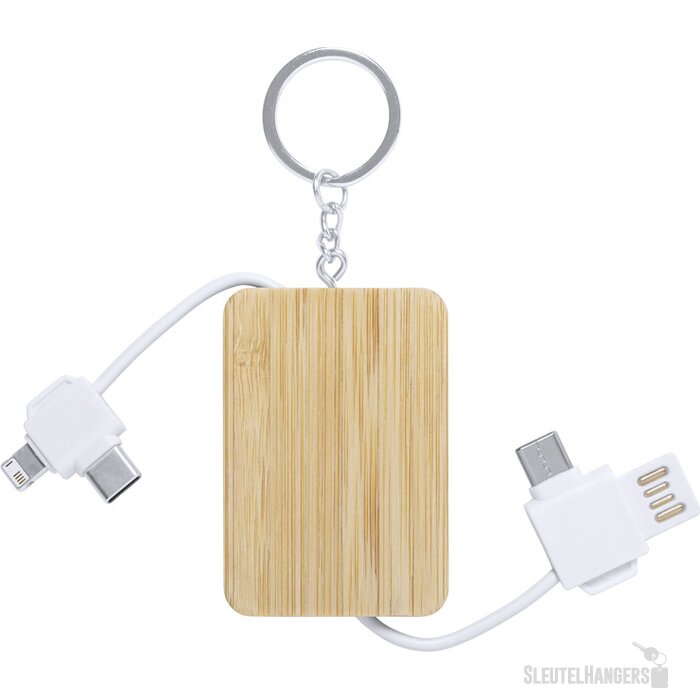 Rusell Sleutelhanger Usb-Oplaadkabel Wit