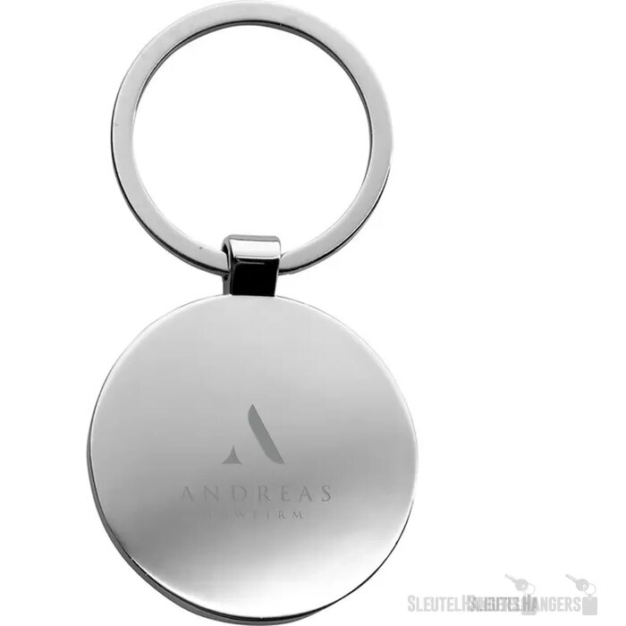 Ronde Sleutelhanger Met Bamboe Inzetstuk Naturel