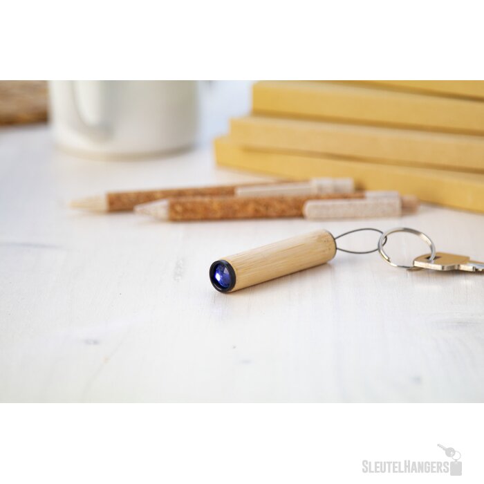 Bamboe zaklampje met sleutelhanger Naturel