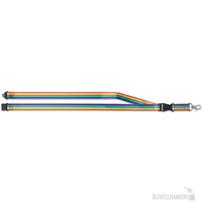 RPET Sleutelkoord Regenboog Veelkleurig