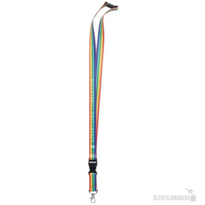 RPET Sleutelkoord Regenboog Veelkleurig