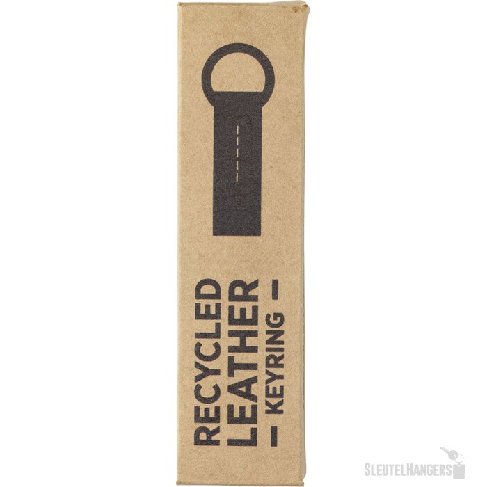 Recycled Leather Keyring Sleutelhanger Taupe