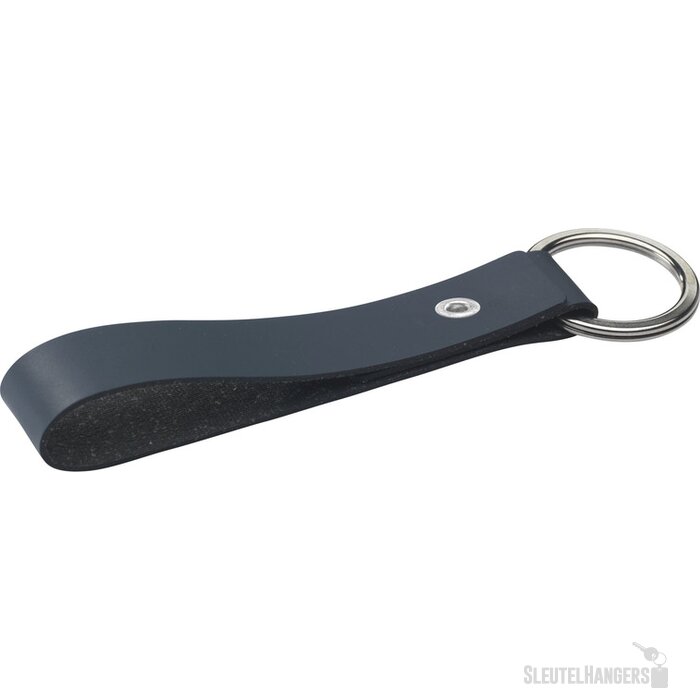 Recycled Leather Keyring Sleutelhanger Donkerblauw