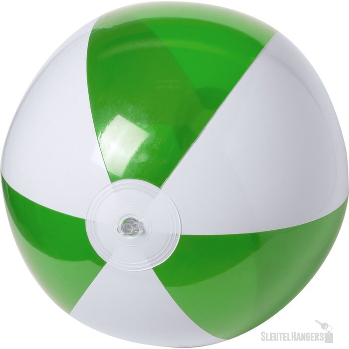 Strandbal met transparant gekleurde panelen (28 cm) Groen
