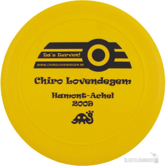 Gekleurde frisbee met ringen Geel