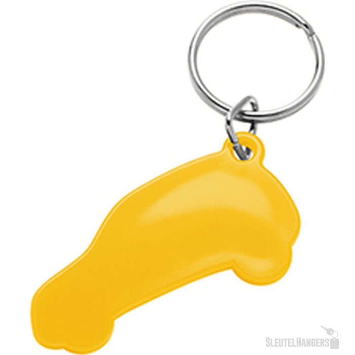 Sleutelhanger auto geel