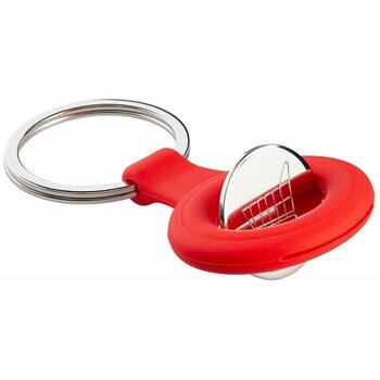 Siliconen sleutelhanger met muntje Rood Siliconen sleutelhanger met muntje Rood