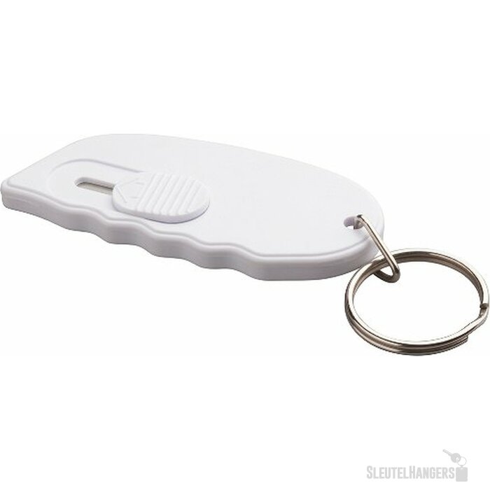 Sleutelhanger met mesje wit