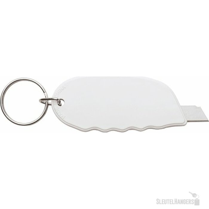 Sleutelhanger met mesje wit