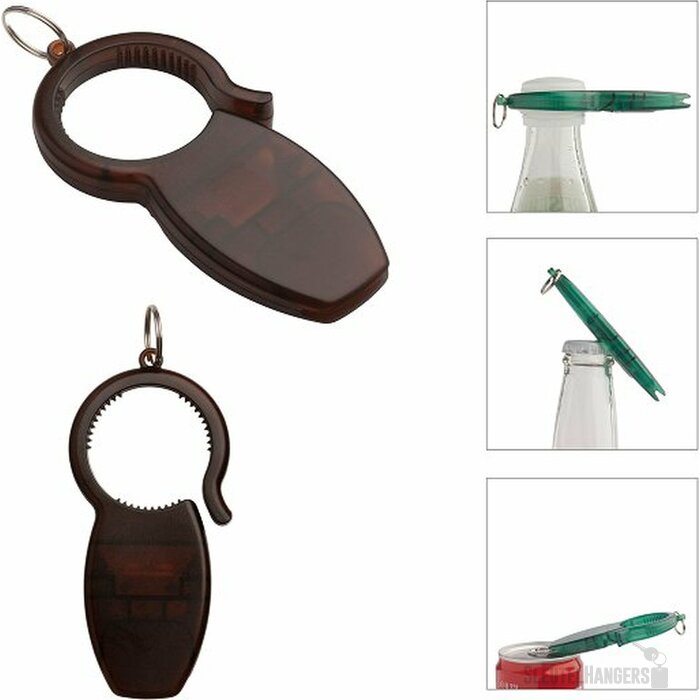 Sleutelhanger 3-in-1 opener bruin