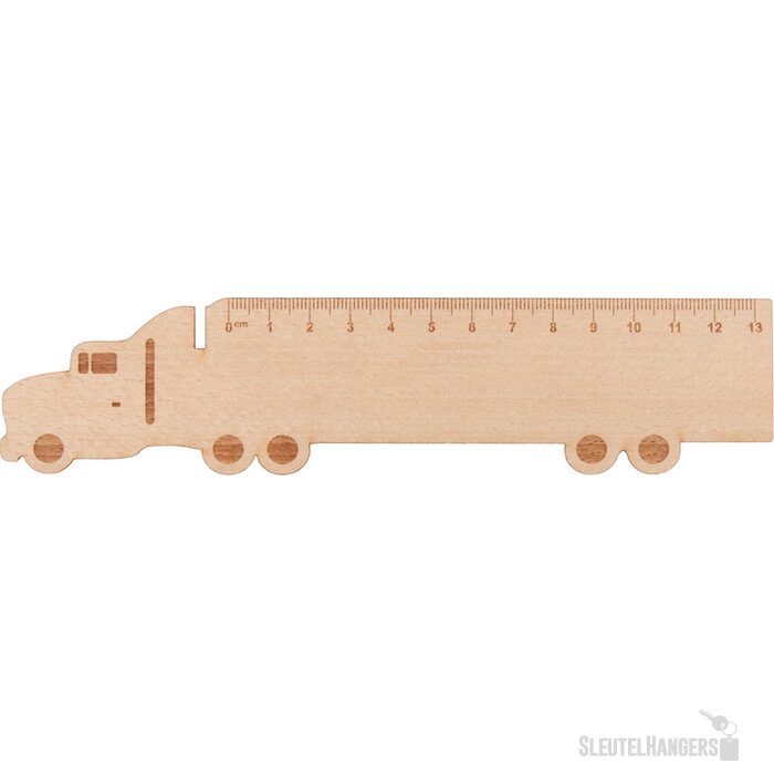 Houten liniaal in verschillende vormen Naturel