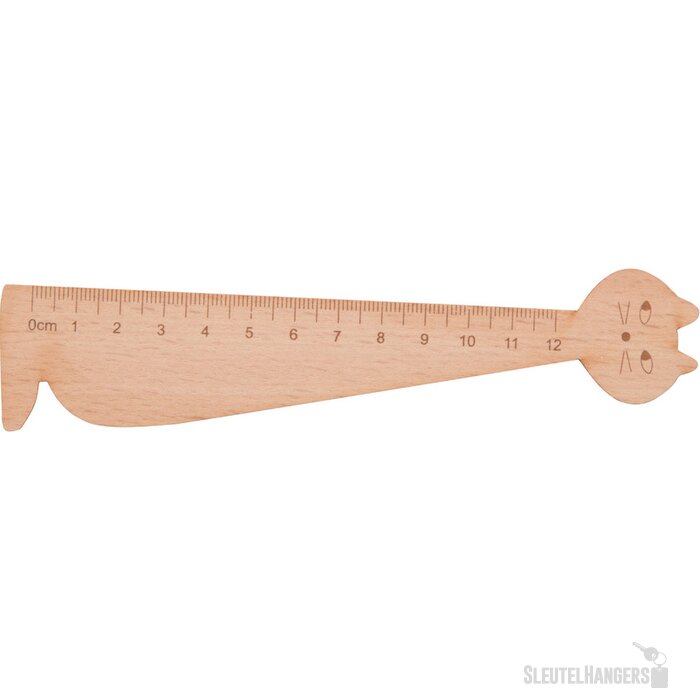 Houten liniaal in verschillende vormen Naturel
