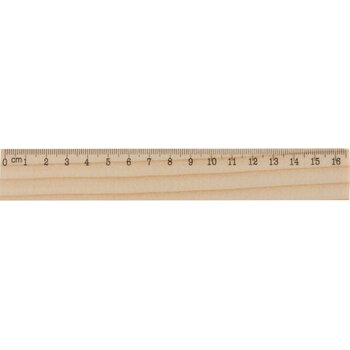 Grenenhouten liniaal (16 cm) Naturel Grenenhouten liniaal (16 cm) Naturel