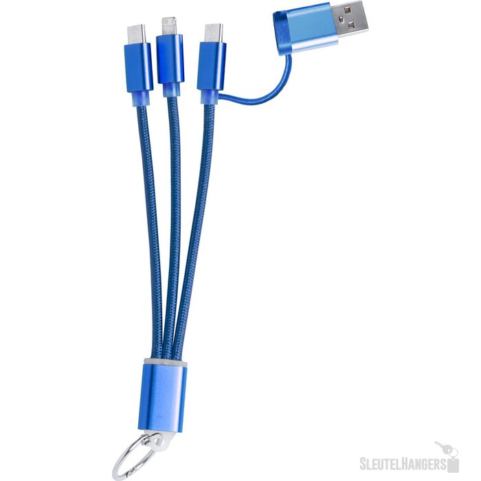 Frecles Sleutelhanger Usb-Oplaadkabel Blauw